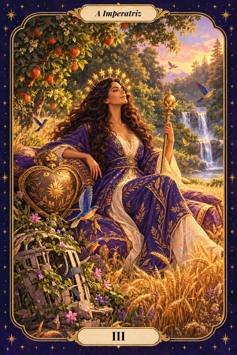 A Imperatriz, arcano III do Tarot da Libertação: abundância e cuidado