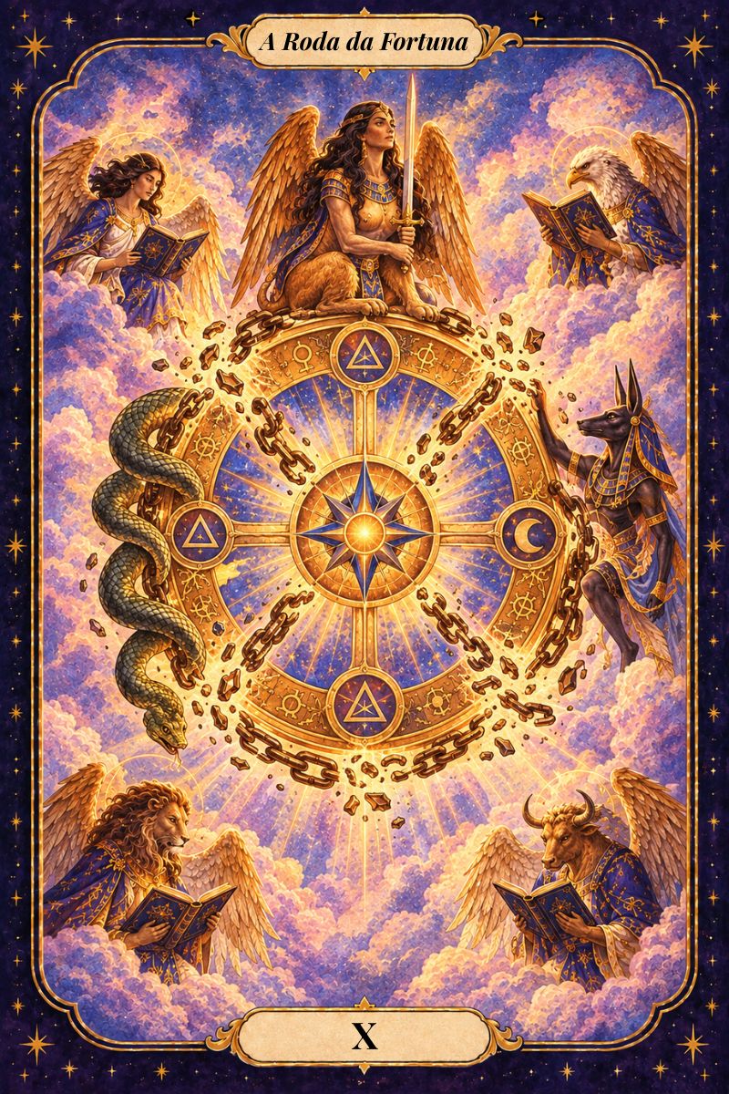 A Roda da Fortuna, arcano X do Tarot da Libertação: ciclos e mudanças