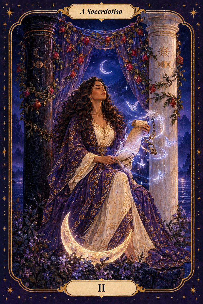 A Sacerdotisa, arcano II do Tarot da Libertação: intuição e silêncio