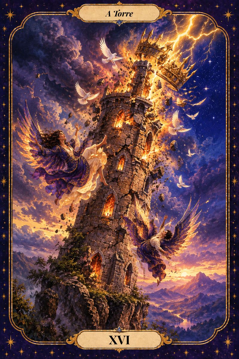 A Torre, arcano XVI do Tarot da Libertação: ruptura que liberta