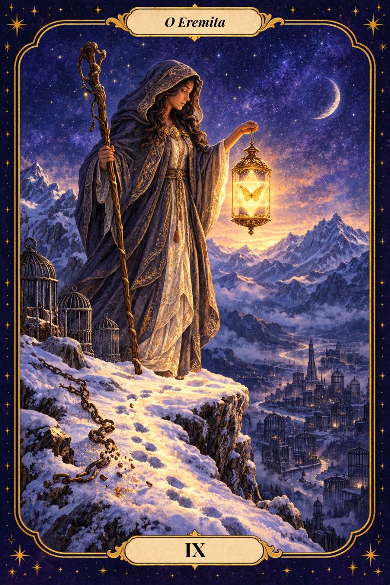 O Eremita, arcano IX do Tarot da Libertação: busca interior