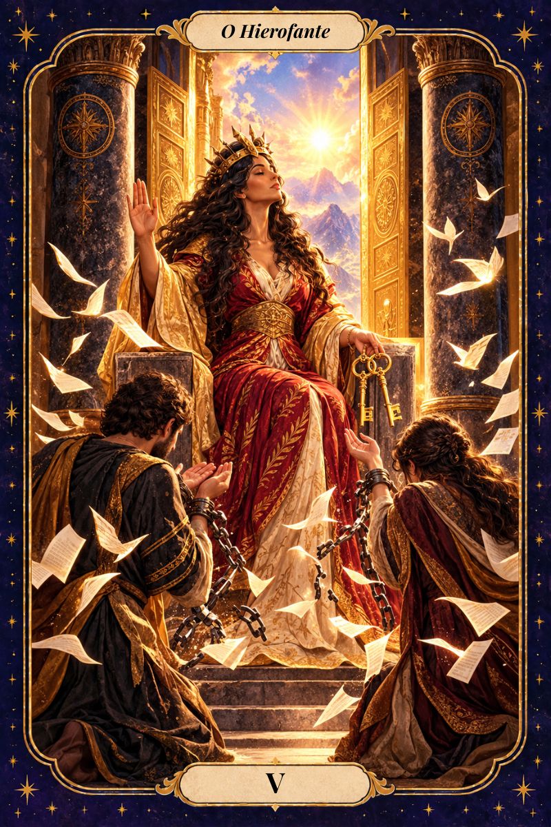 O Hierofante, arcano V do Tarot da Libertação: sabedoria e tradição