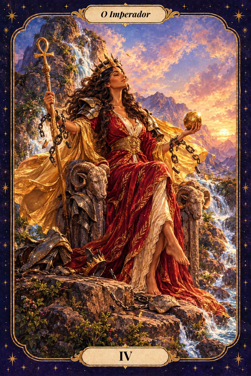 O Imperador, arcano IV do Tarot da Libertação: estrutura e firmeza