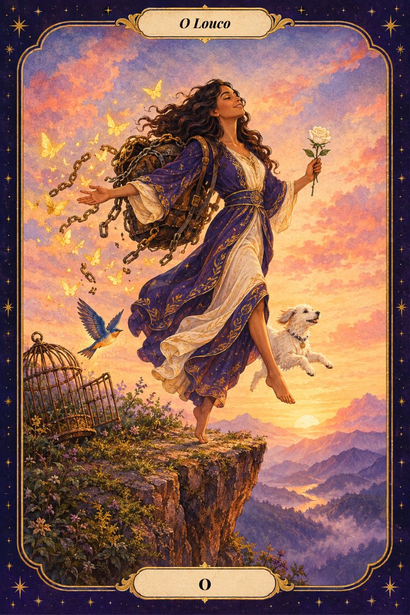 O Louco, arcano 0 do Tarot da Libertação: recomeço e confiança