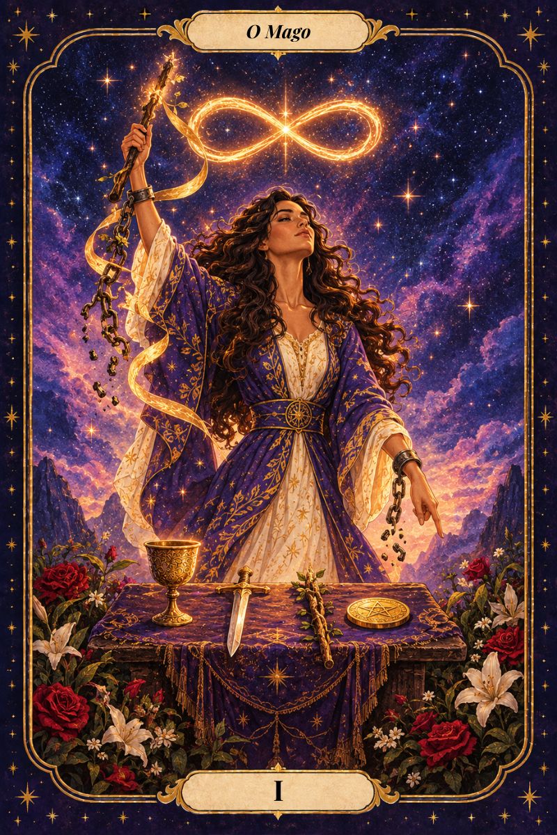 O Mago, arcano I do Tarot da Libertação: poder de realizar